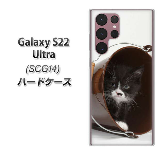Galaxy S22 Ultra SCG14 au 高画質仕上げ 背面印刷 ハードケース【VA800 ネコとバケツ】
