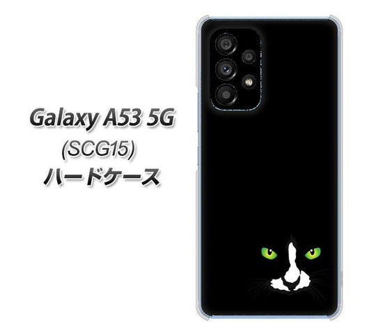 Galaxy A53 5G SCG15 au 高画質仕上げ 背面印刷 ハードケース【398 黒ネコ】