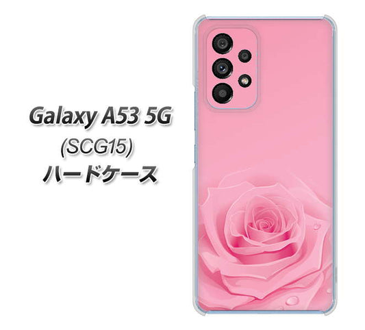 Galaxy A53 5G SCG15 au 高画質仕上げ 背面印刷 ハードケース【401 ピンクのバラ】