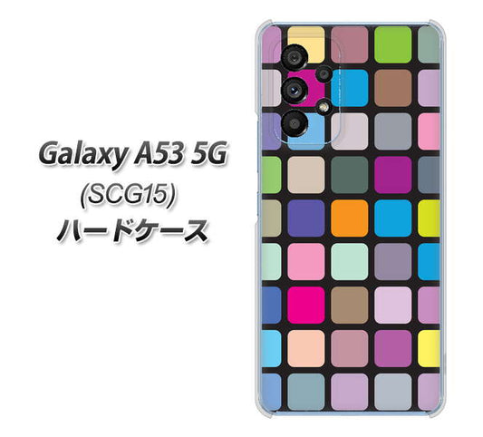 Galaxy A53 5G SCG15 au 高画質仕上げ 背面印刷 ハードケース【509 カラースクエア】