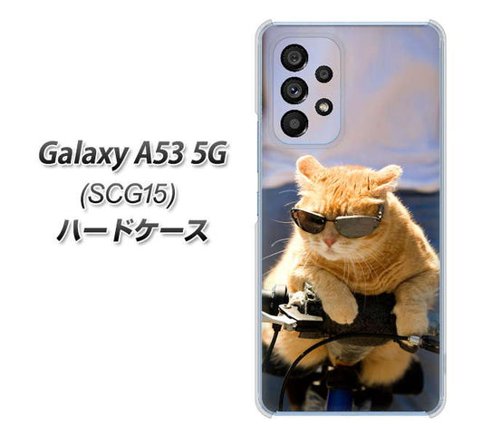 Galaxy A53 5G SCG15 au 高画質仕上げ 背面印刷 ハードケース【595 にゃんとサイクル】