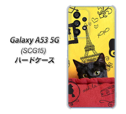 Galaxy A53 5G SCG15 au 高画質仕上げ 背面印刷 ハードケース【686 パリの子猫】