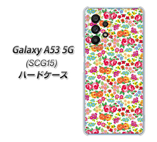 Galaxy A53 5G SCG15 au 高画質仕上げ 背面印刷 ハードケース【777 マイクロリバティプリントWH】