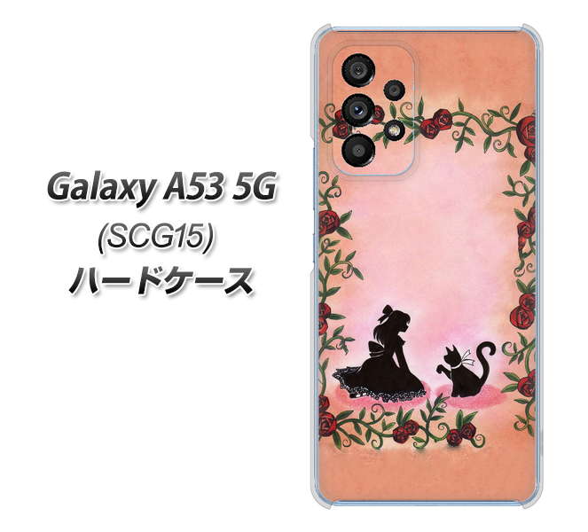 Galaxy A53 5G SCG15 au 高画質仕上げ 背面印刷 ハードケース【1096 お姫様とネコ（カラー）】