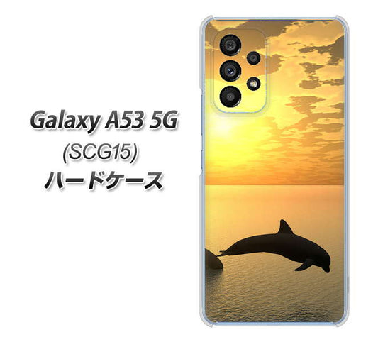 Galaxy A53 5G SCG15 au 高画質仕上げ 背面印刷 ハードケース【VA845 夕暮れのドルフィン】