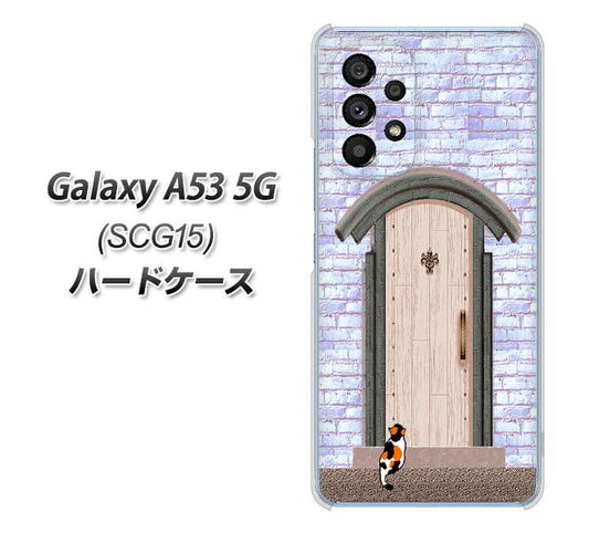 Galaxy A53 5G SCG15 au 高画質仕上げ 背面印刷 ハードケース【YA952 石ドア02 素材クリア】