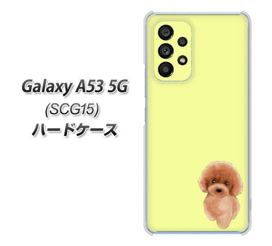 Galaxy A53 5G SCG15 au 高画質仕上げ 背面印刷 ハードケース【YJ051 トイプードルレッド（イエロー）】