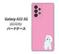 Galaxy A53 5G SCG15 au 高画質仕上げ 背面印刷 ハードケース【YJ069 トイプードルホワイト（ピンク）】