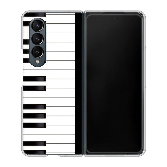 Galaxy Z Fold4 SCG16 au 高画質仕上げ 背面印刷 ハードケース【292 ピアノ】