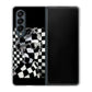 Galaxy Z Fold4 SCG16 au 高画質仕上げ 背面印刷 ハードケース【357 bk&wh】