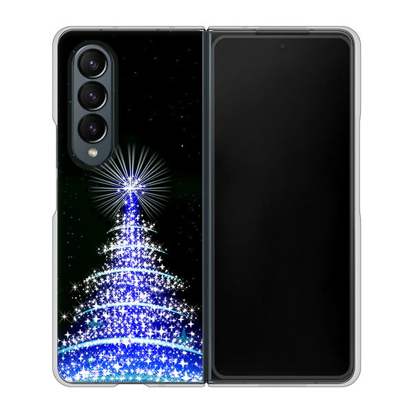 Galaxy Z Fold4 SCG16 au 高画質仕上げ 背面印刷 ハードケース【589 ブルーライトツリー】