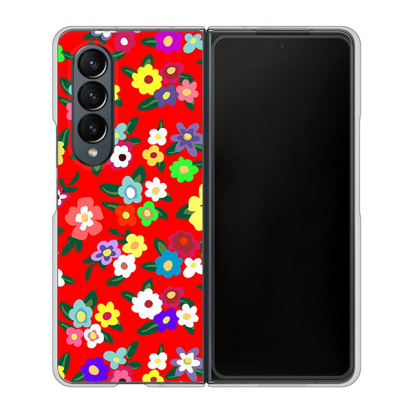 Galaxy Z Fold4 SCG16 au 高画質仕上げ 背面印刷 ハードケース【780 リバティプリントRD】