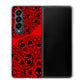 Galaxy Z Fold4 SCG16 au 高画質仕上げ 背面印刷 ハードケース【AG835 苺骸骨曼荼羅（赤）】