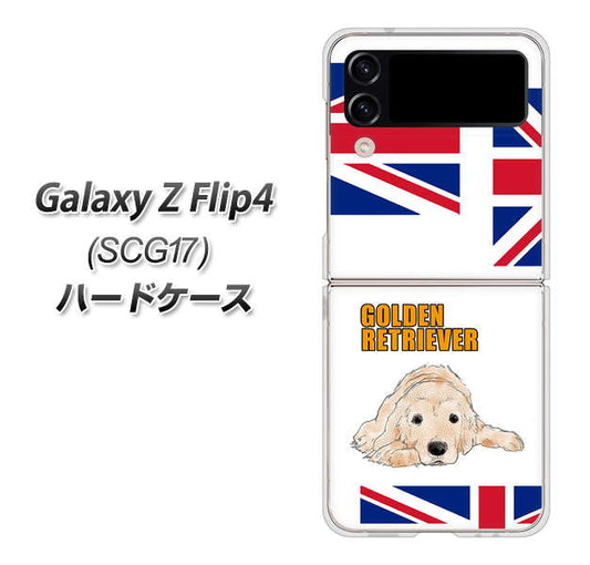 Galaxy Z Flip4 SCG17 au 高画質仕上げ 背面印刷 ハードケース【YD825 ゴールデンレトリバー01】