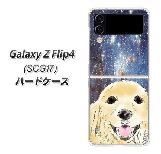 Galaxy Z Flip4 SCG17 au 高画質仕上げ 背面印刷 ハードケース【YD828 ゴールデンレトリバー04】