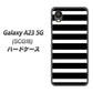Galaxy A23 5G SCG18 au 高画質仕上げ 背面印刷 ハードケース【EK879 ボーダーブラック（L）】