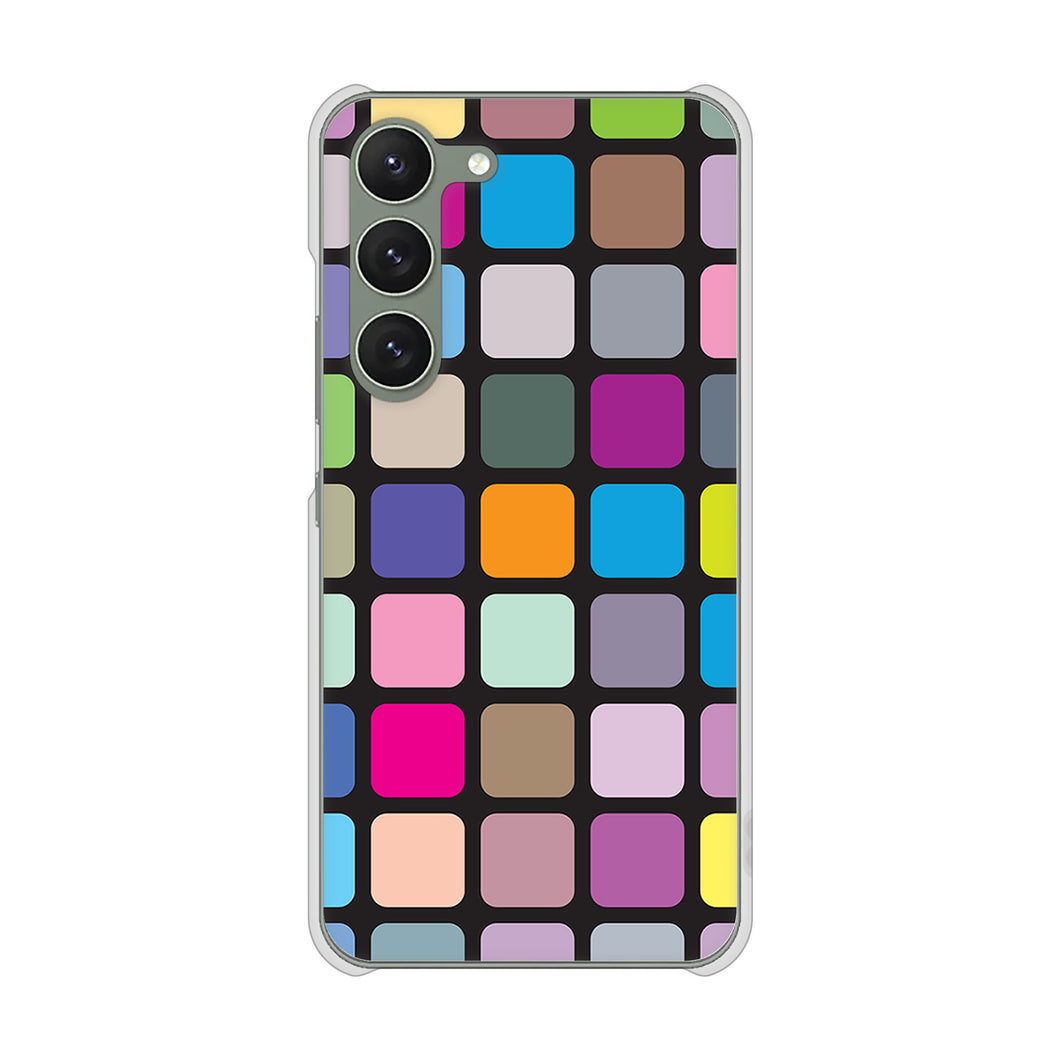 Galaxy S23 SCG19 au 高画質仕上げ 背面印刷 ハードケース 【509 カラースクエア】