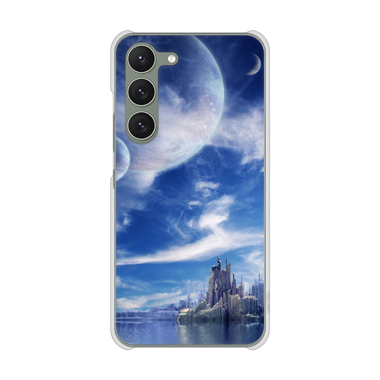 Galaxy S23 SCG19 au 高画質仕上げ 背面印刷 ハードケース 【1270 広がる宇宙】