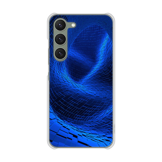 Galaxy S23 SCG19 au 高画質仕上げ 背面印刷 ハードケース 【1302 ワープブルー】