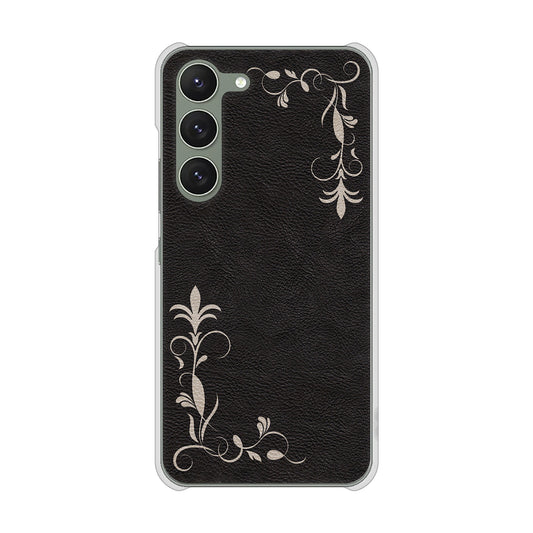 Galaxy S23 SCG19 au 高画質仕上げ 背面印刷 ハードケース 【EK825 レザー風グラスフレーム】