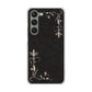 Galaxy S23 SCG19 au 高画質仕上げ 背面印刷 ハードケース 【EK825 レザー風グラスフレーム】