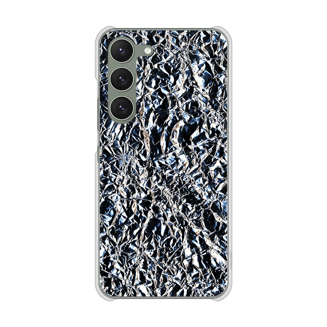 Galaxy S23 SCG19 au 高画質仕上げ 背面印刷 ハードケース 【EK835 スタイリッシュアルミシルバー】