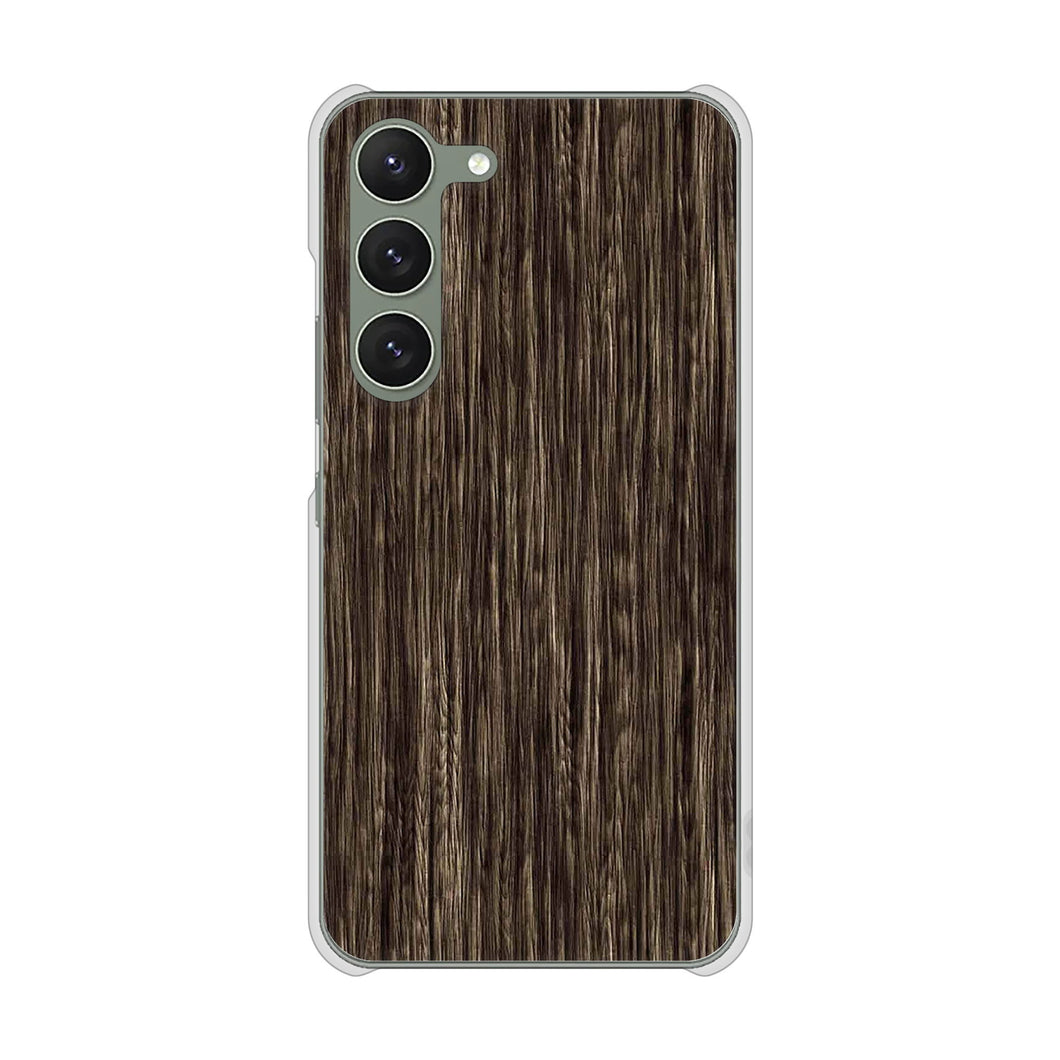Galaxy S23 SCG19 au 高画質仕上げ 背面印刷 ハードケース 【EK848 木目ダークブラウン】