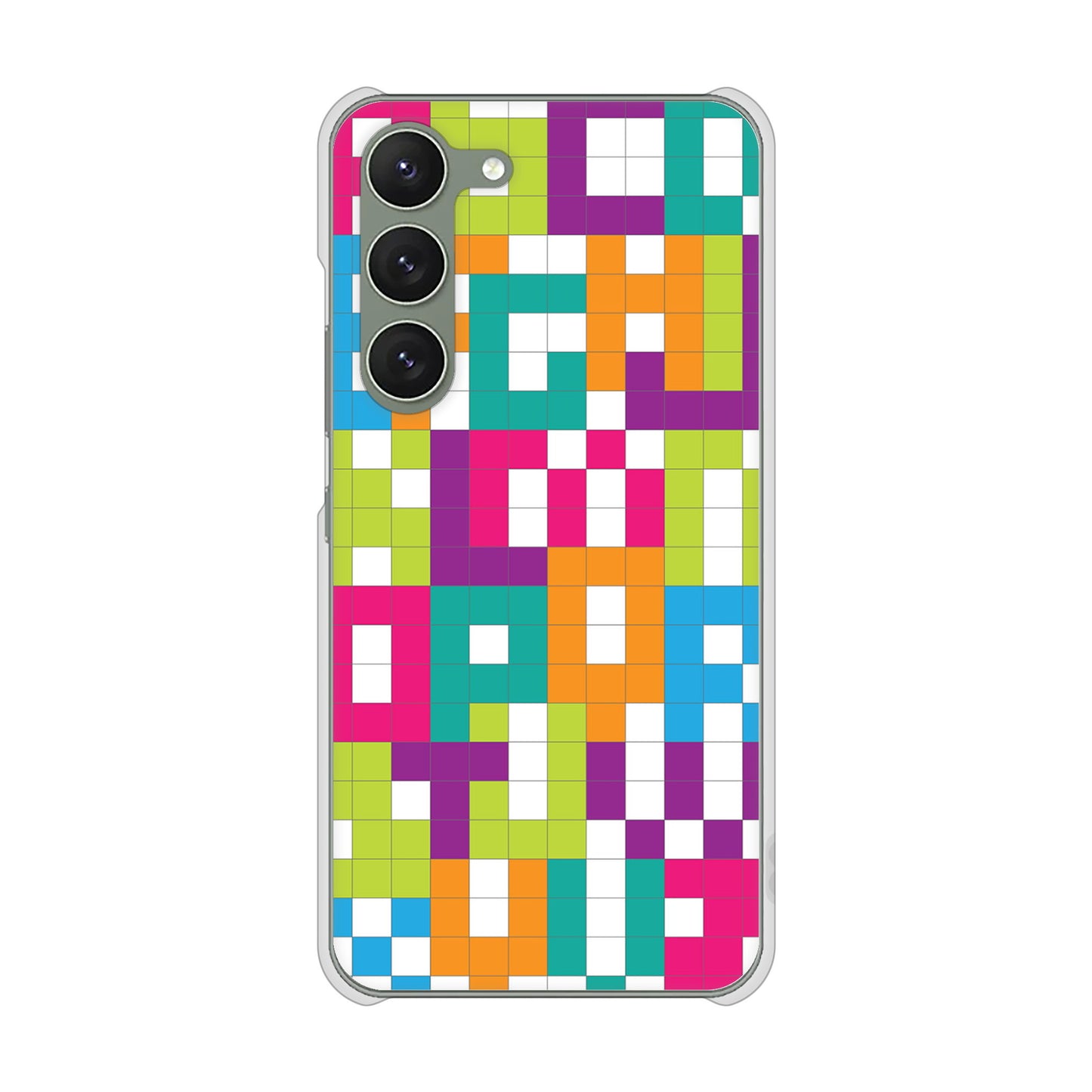 Galaxy S23 SCG19 au 高画質仕上げ 背面印刷 ハードケース 【IB916 ブロックアルファベット】