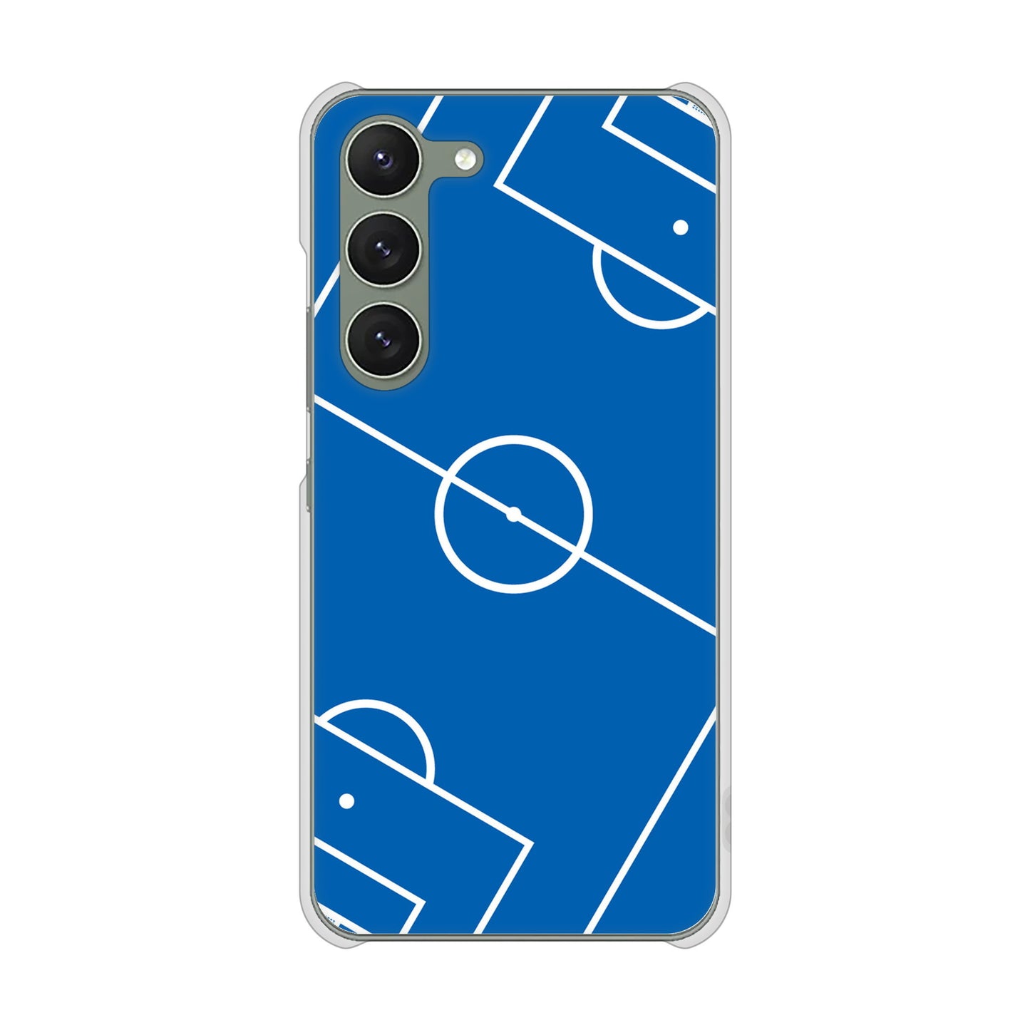 Galaxy S23 SCG19 au 高画質仕上げ 背面印刷 ハードケース 【IB922 SOCCER_ピッチ】