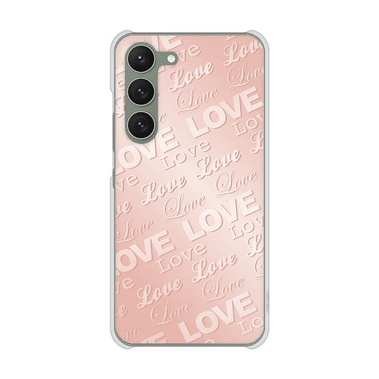 Galaxy S23 SCG19 au 高画質仕上げ 背面印刷 ハードケース エンボス風LOVEリンク