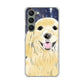 Galaxy S23 SCG19 au 高画質仕上げ 背面印刷 ハードケース ゴールデンレトリバー