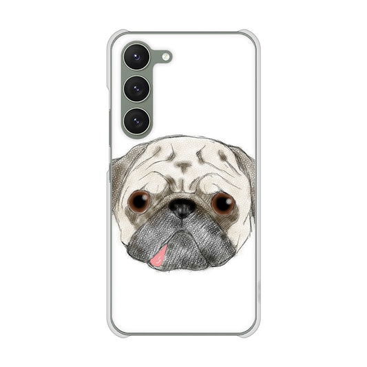 Galaxy S23 SCG19 au 高画質仕上げ 背面印刷 ハードケース パグ
