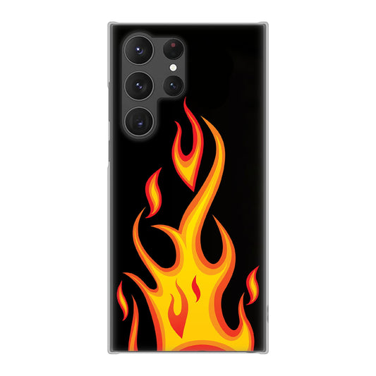 Galaxy S23 Ultra SCG20 au 高画質仕上げ 背面印刷 ハードケース 【010 ファイヤー】