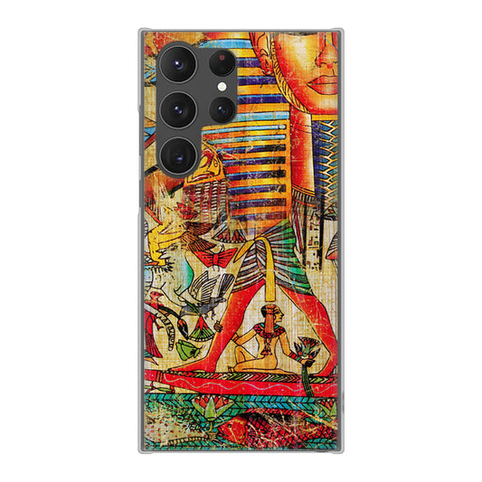 Galaxy S23 Ultra SCG20 au 高画質仕上げ 背面印刷 ハードケース 【329 ナイル ツタンカーメン】