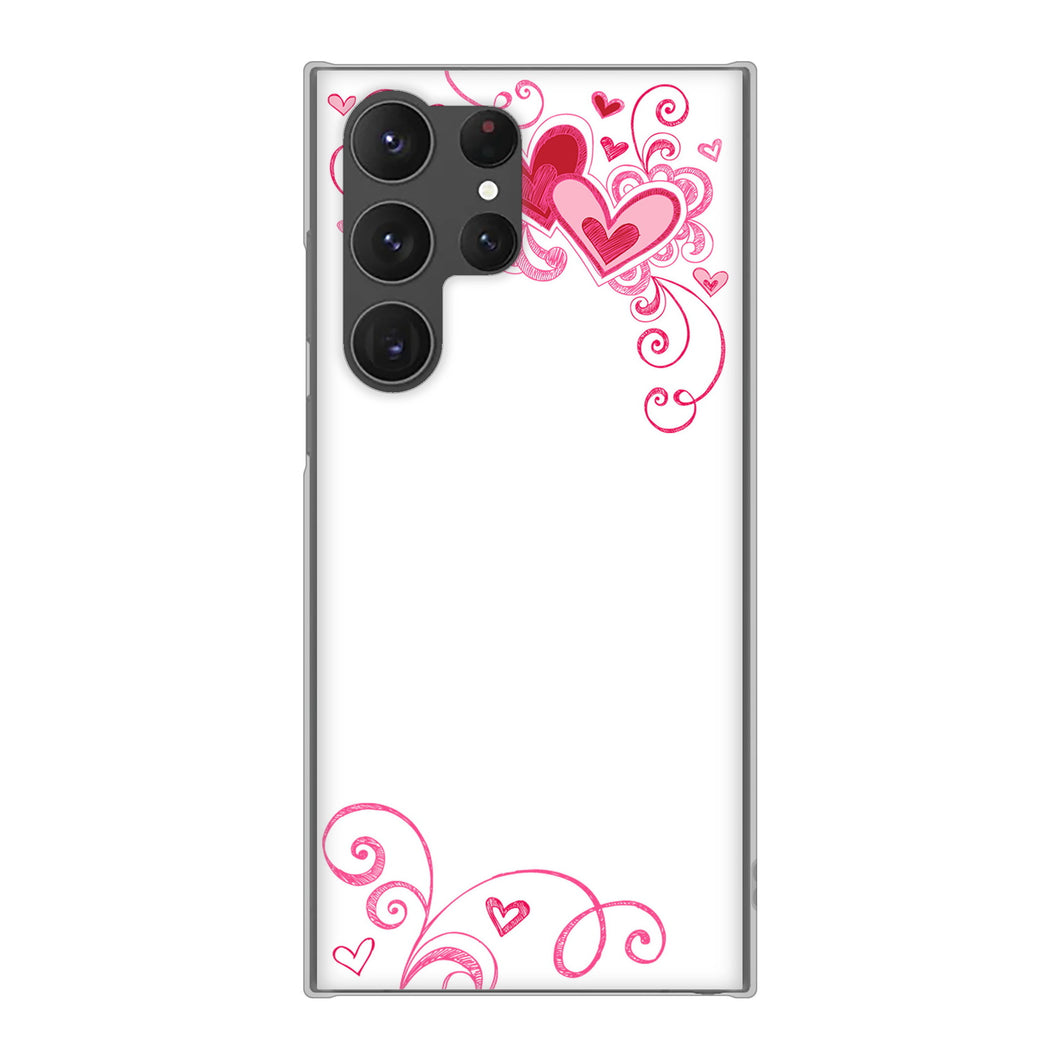 Galaxy S23 Ultra SCG20 au 高画質仕上げ 背面印刷 ハードケース プリティハート