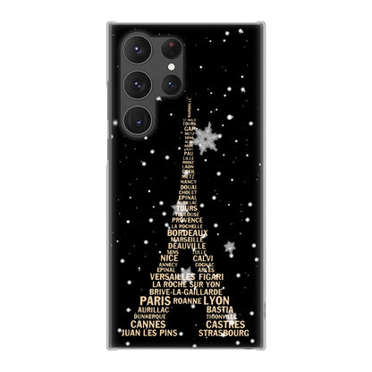 Galaxy S23 Ultra SCG20 au 高画質仕上げ 背面印刷 ハードケース エッフェル塔