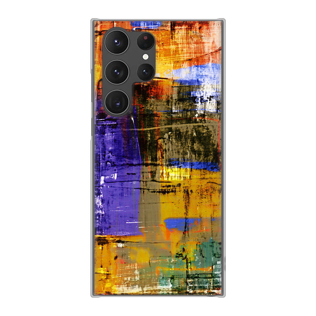 Galaxy S23 Ultra SCG20 au 高画質仕上げ 背面印刷 ハードケース 【609 クラッシュアートBL】