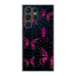 Galaxy S23 Ultra SCG20 au 高画質仕上げ 背面印刷 ハードケース むかいあぐる 蜘蛛の巣に舞う蝶