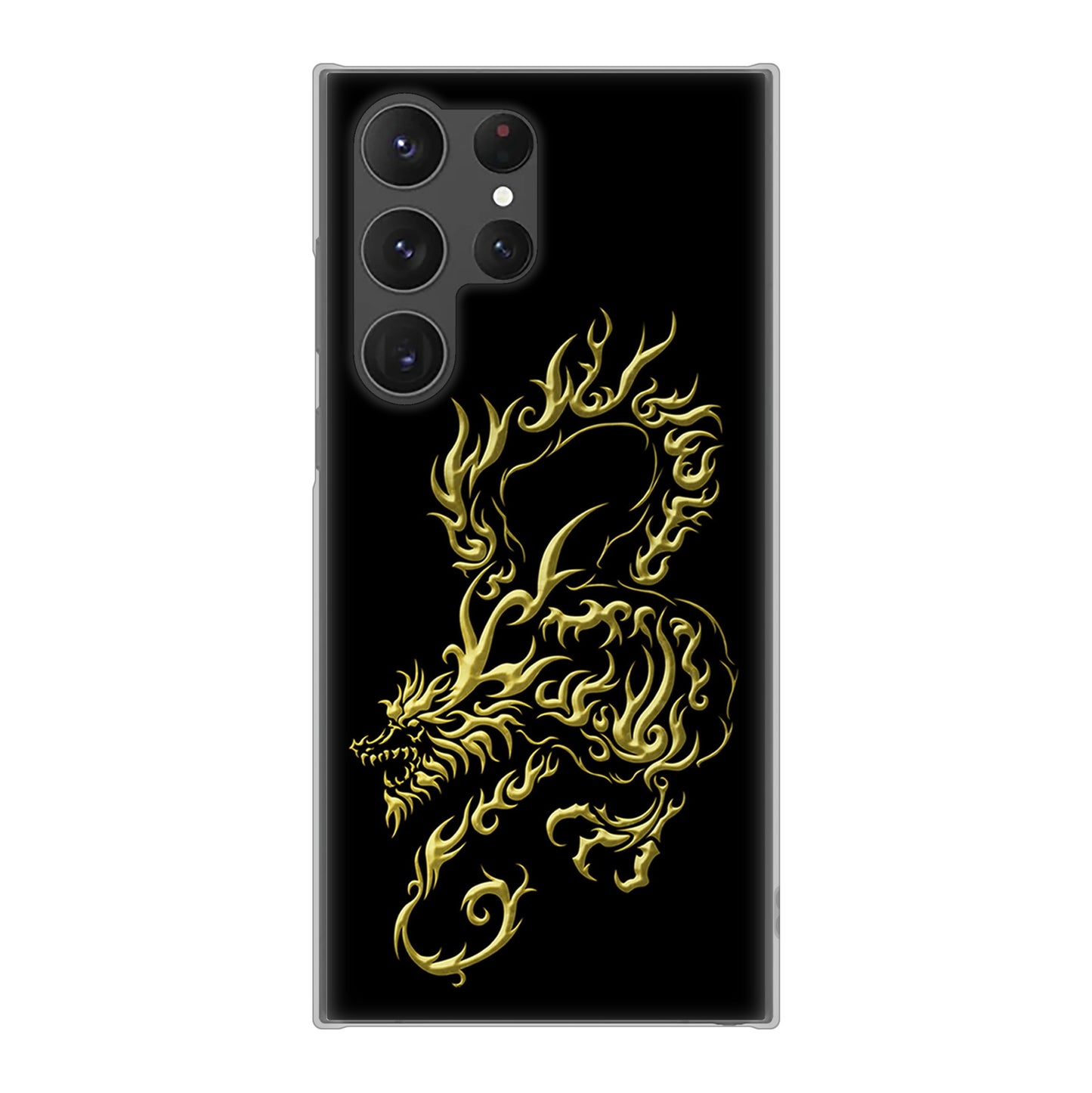 Galaxy S23 Ultra SCG20 au 高画質仕上げ 背面印刷 ハードケース 【VA831 闇と龍】
