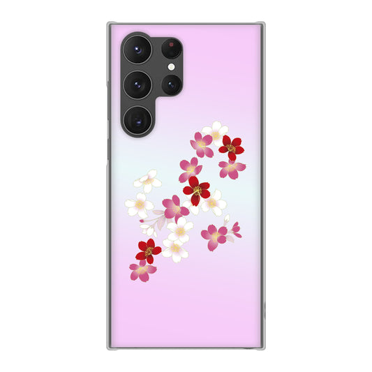 Galaxy S23 Ultra SCG20 au 高画質仕上げ 背面印刷 ハードケース 和花柄