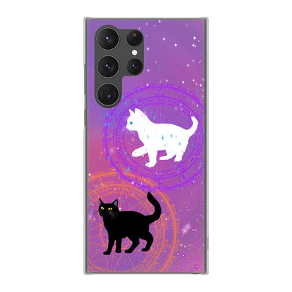 Galaxy S23 Ultra SCG20 au 高画質仕上げ 背面印刷 ハードケース 魔法陣猫