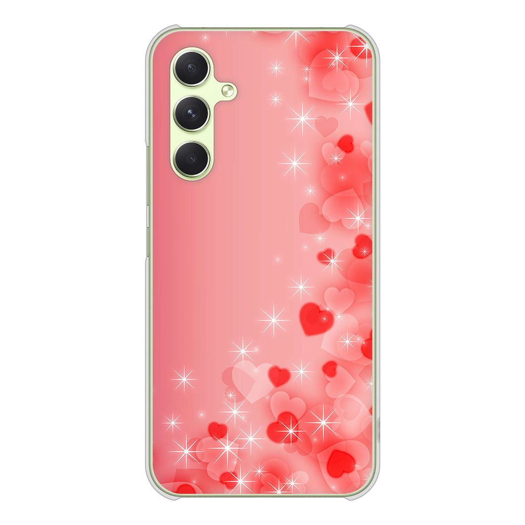 Galaxy A54 5G SCG21 au 高画質仕上げ 背面印刷 ハードケース 【003 ハート色の夢】