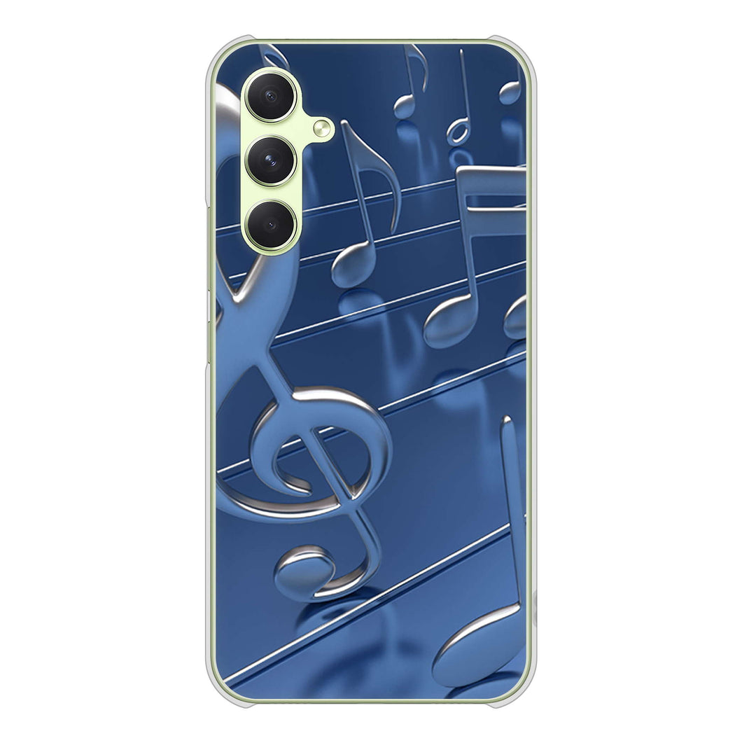 Galaxy A54 5G SCG21 au 高画質仕上げ 背面印刷 ハードケース音符