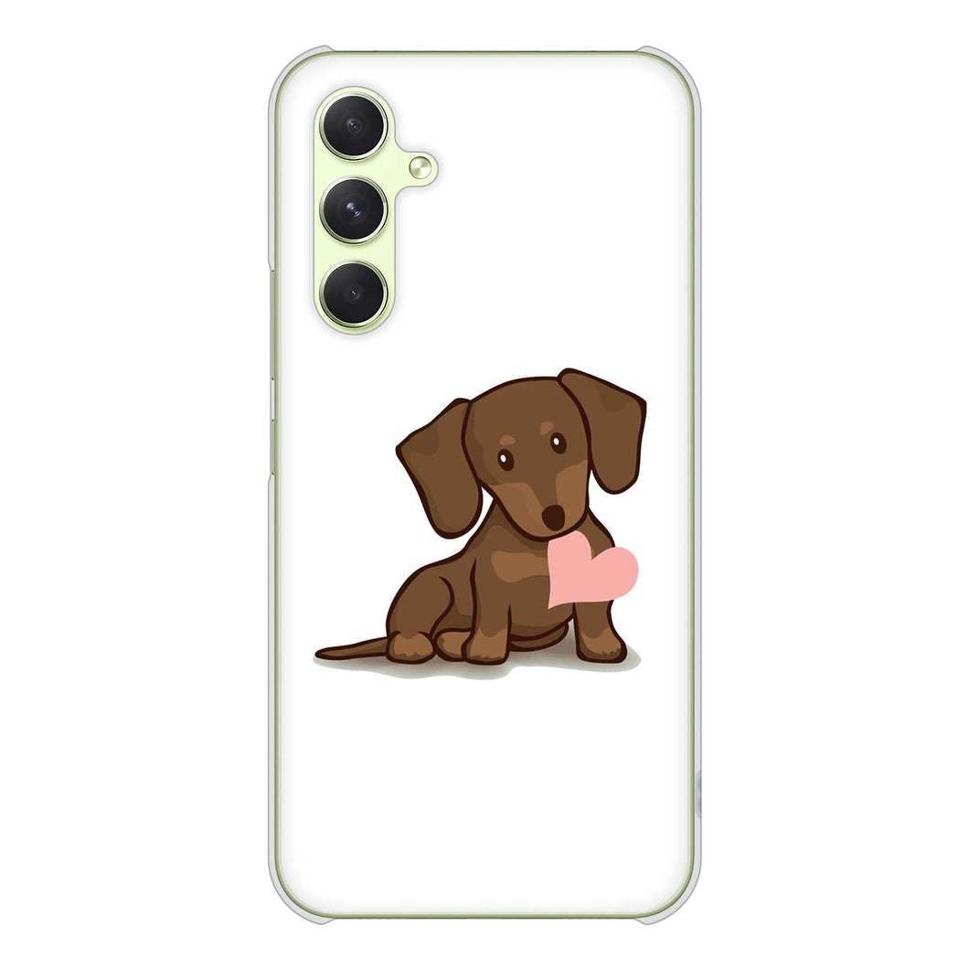Galaxy A54 5G SCG21 au 高画質仕上げ 背面印刷 ハードケース 【394 I love ダックス】