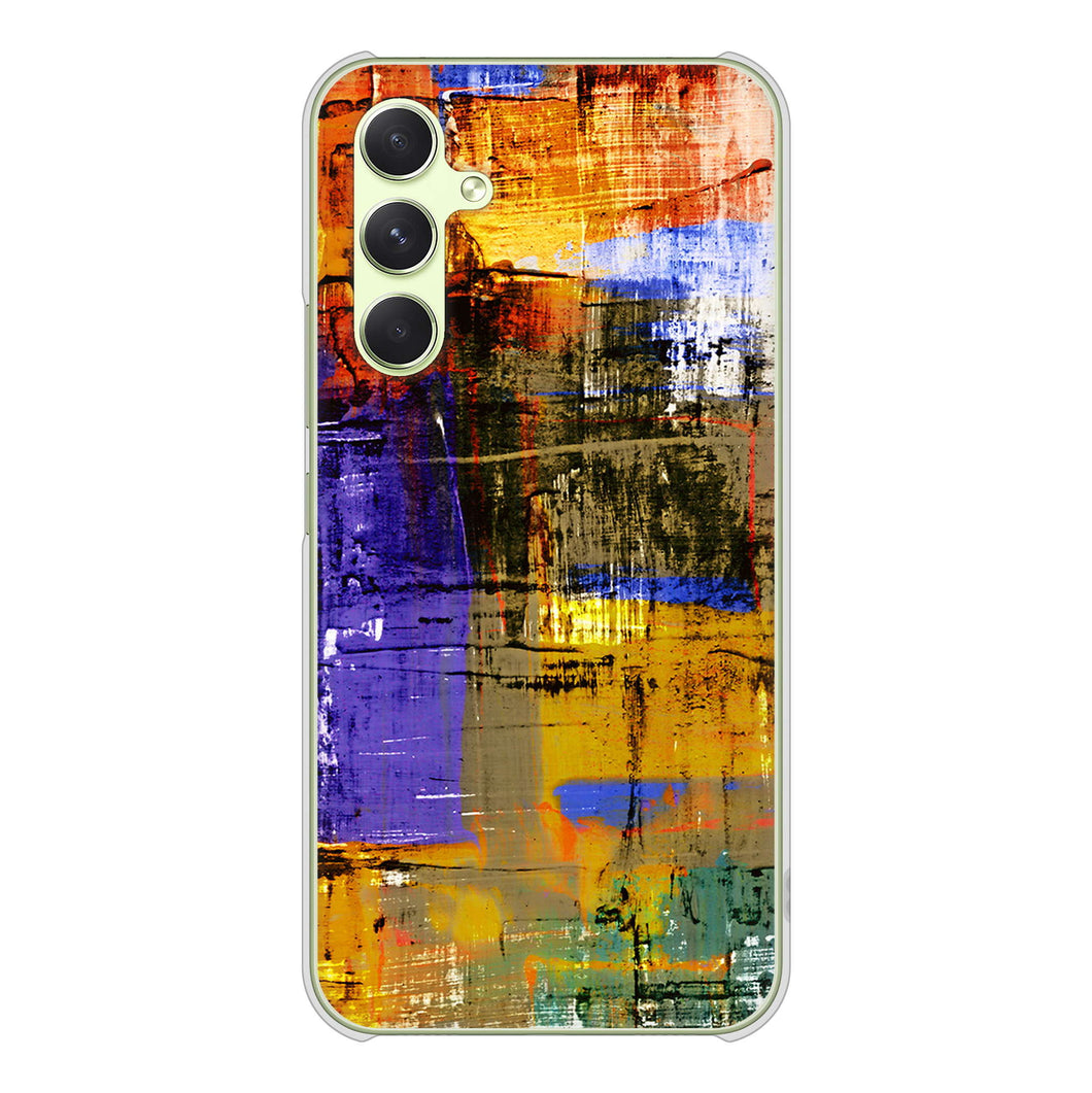 Galaxy A54 5G SCG21 au 高画質仕上げ 背面印刷 ハードケース 【609 クラッシュアートBL】