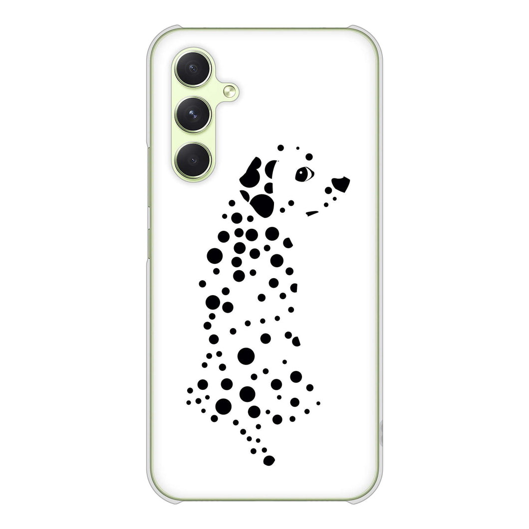 Galaxy A54 5G SCG21 au 高画質仕上げ 背面印刷 ハードケース 【1038 振り向くダルメシアン（WH）】