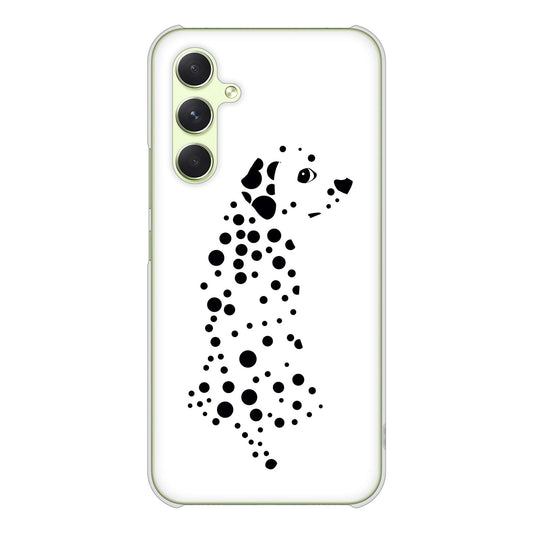 Galaxy A54 5G SCG21 au 高画質仕上げ 背面印刷 ハードケース 【1038 振り向くダルメシアン（WH）】