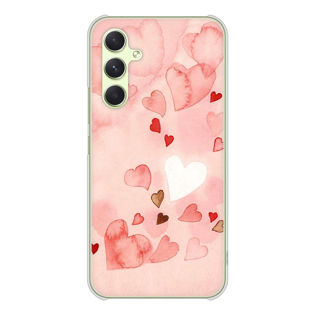 Galaxy A54 5G SCG21 au 高画質仕上げ 背面印刷 ハードケース 【1125 ハートの和紙】