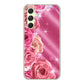 Galaxy A54 5G SCG21 au 高画質仕上げ 背面印刷 ハードケース 【1182 ピンクの薔薇に誘われて】