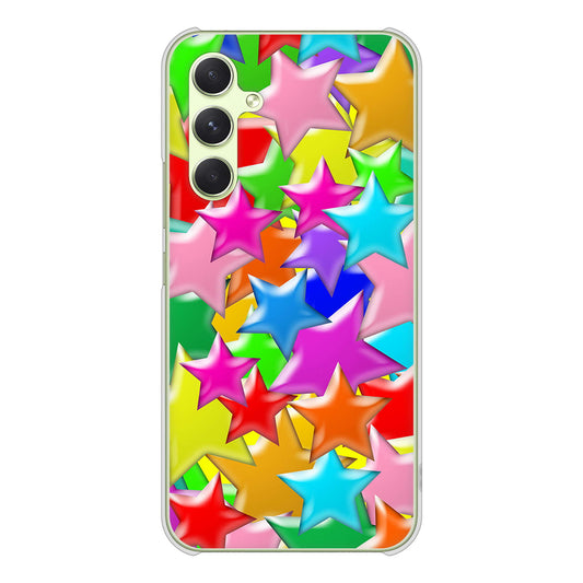 Galaxy A54 5G SCG21 au 高画質仕上げ 背面印刷 ハードケース 【1293 ランダムスター】